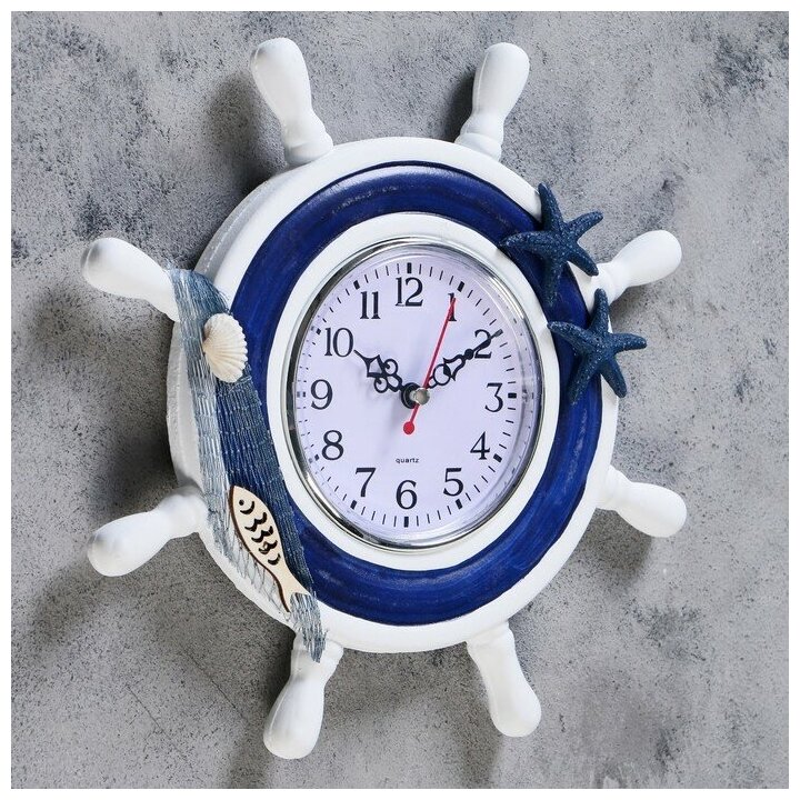 Часы настенные, серия: Море, "Клевант", дискретный ход, 30 х 30 см 1367028