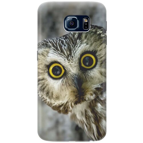 фото Re:pa накладка transparent для samsung galaxy s6 с принтом "удивленная сова"