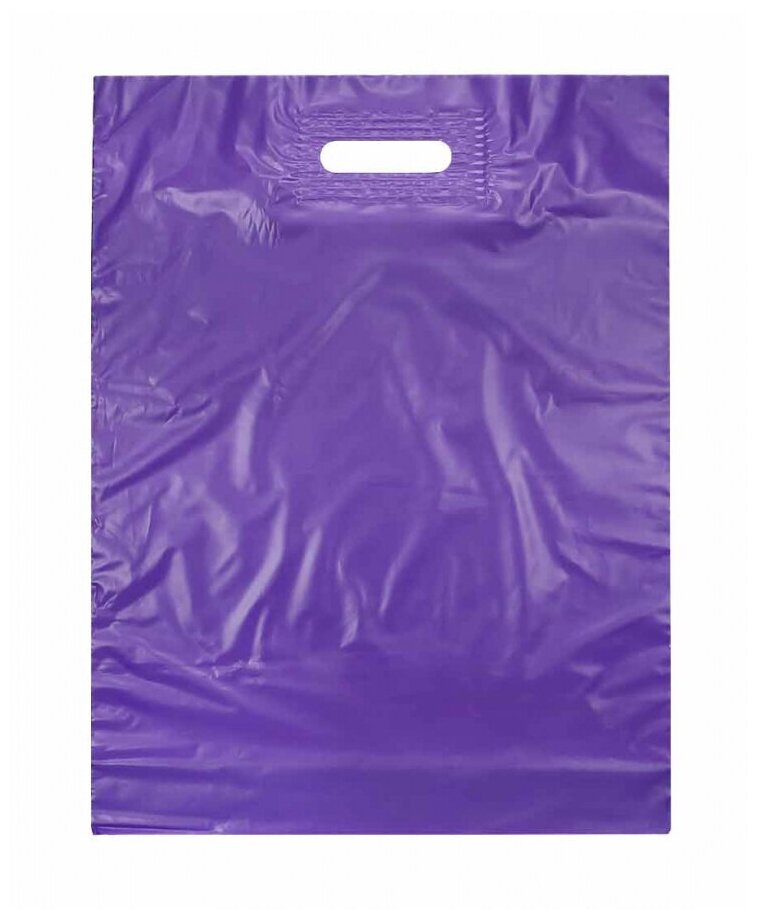 Пакет ВУР 30*40см(+0см), 50мкм, ПВД, фиолетовый, 100 шт. - фотография № 1
