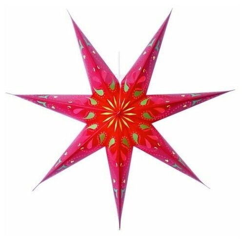 Подвесная звезда-плафон сири (красная), 70 см, белый кабель, цоколь Е14, STAR trading