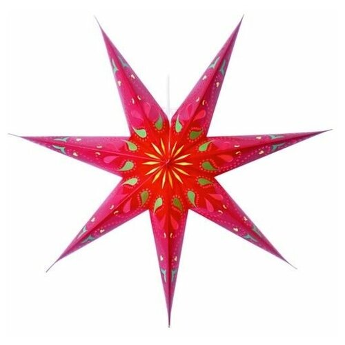 Подвесная звезда-плафон сири (красная), 70 см, белый кабель, цоколь Е14, STAR trading