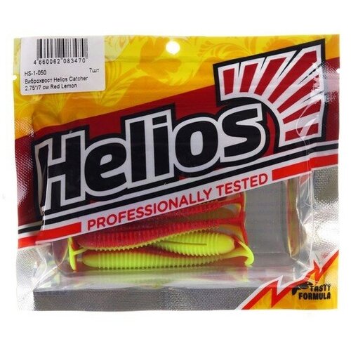 виброхвост helios catcher red lemon 9 см 5 шт hs 2 050 Виброхвост Helios Catcher Red Lemon, 7 см, 7 шт. (HS-1-050)