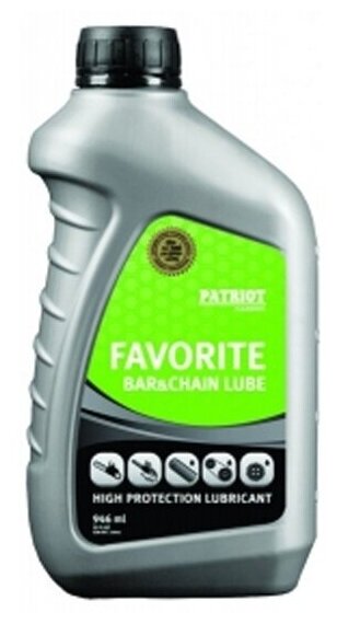 Масло цепное Patriot FAVORITE BAR&CHAIN LUBE, 0.95 л