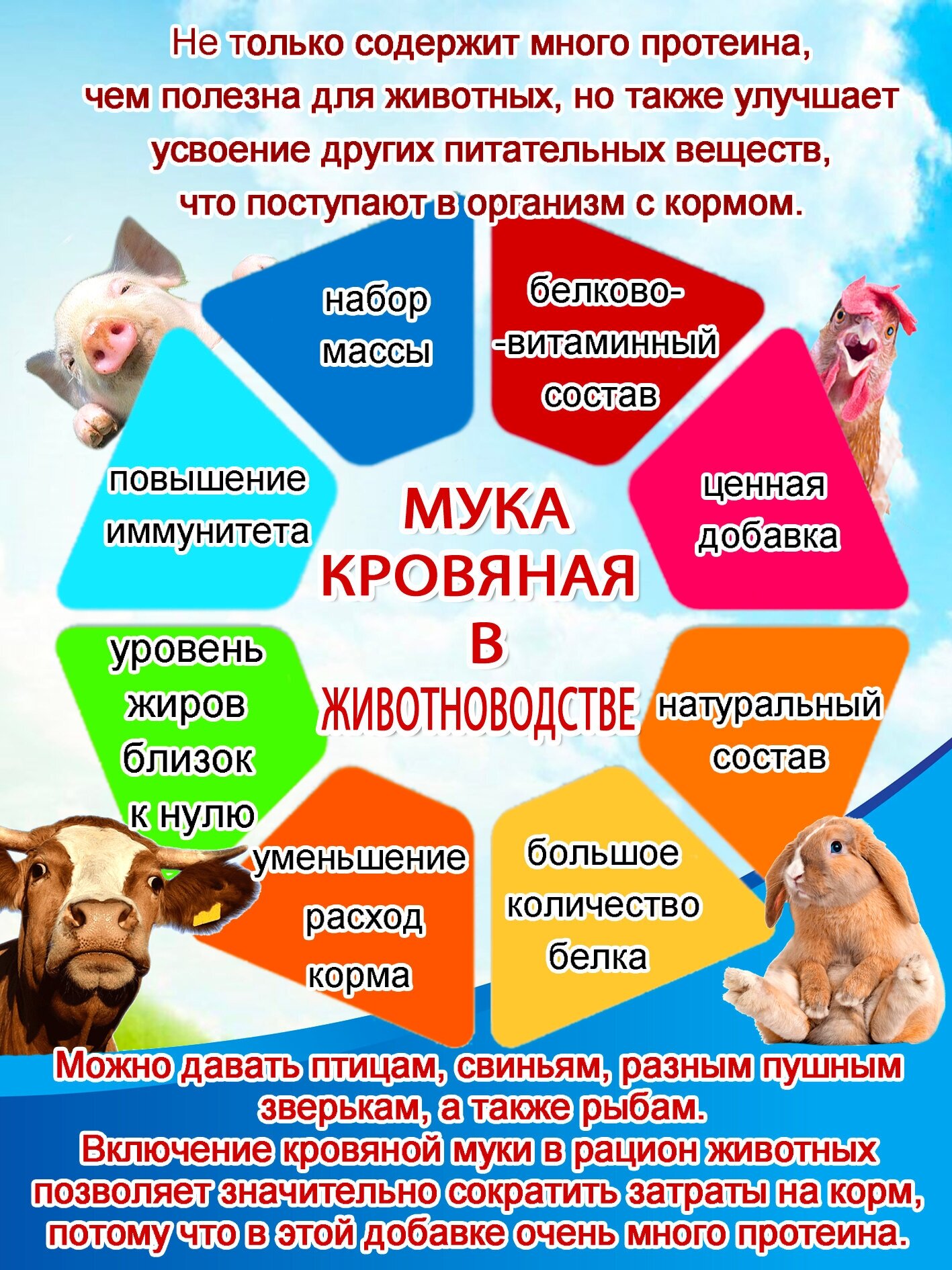 Кровяная мука для животных, птиц и рыб натуральный ускоритель роста органическое удобрение для всех видов культур 2 кг. (2000гр.) - фотография № 2