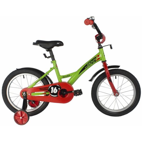 Детский велосипед Novatrack Strike 16, год 2022, цвет Зеленый