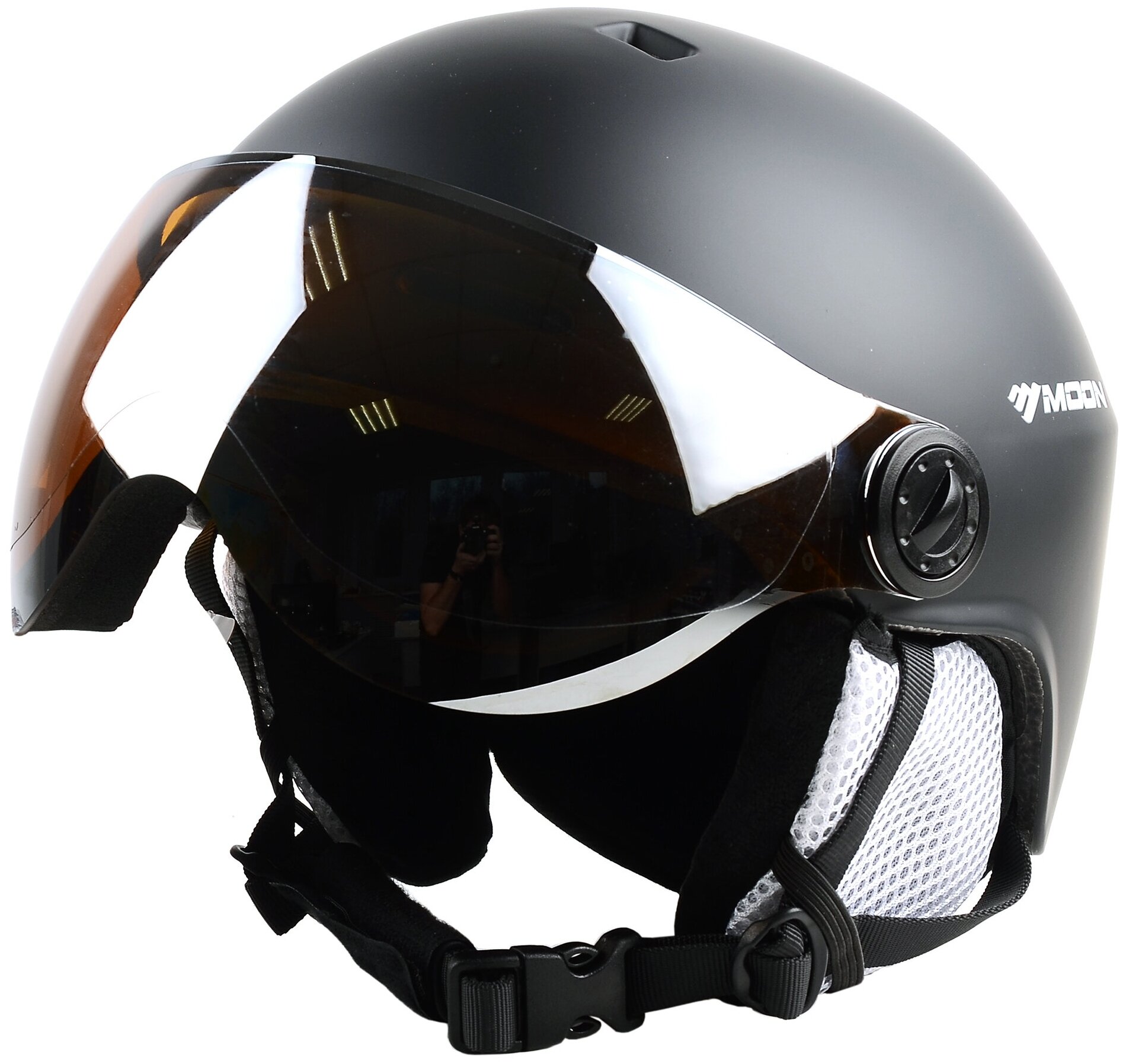 Шлем горнолыжный с визором Backside Moon MS-99 Black (Размер M)