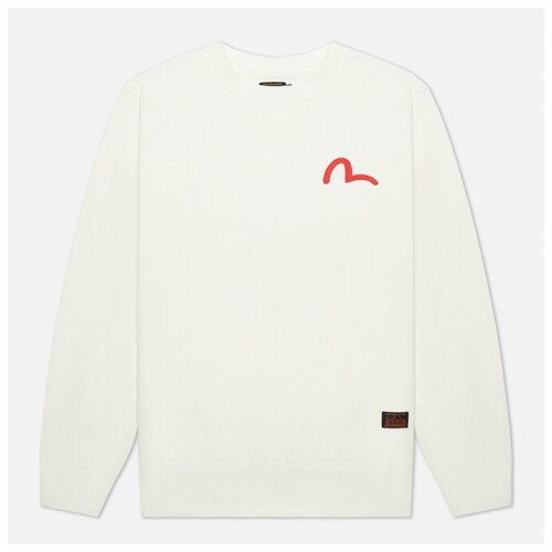 фото Мужская толстовка evisu basic crew neck seagull print белый , размер xl