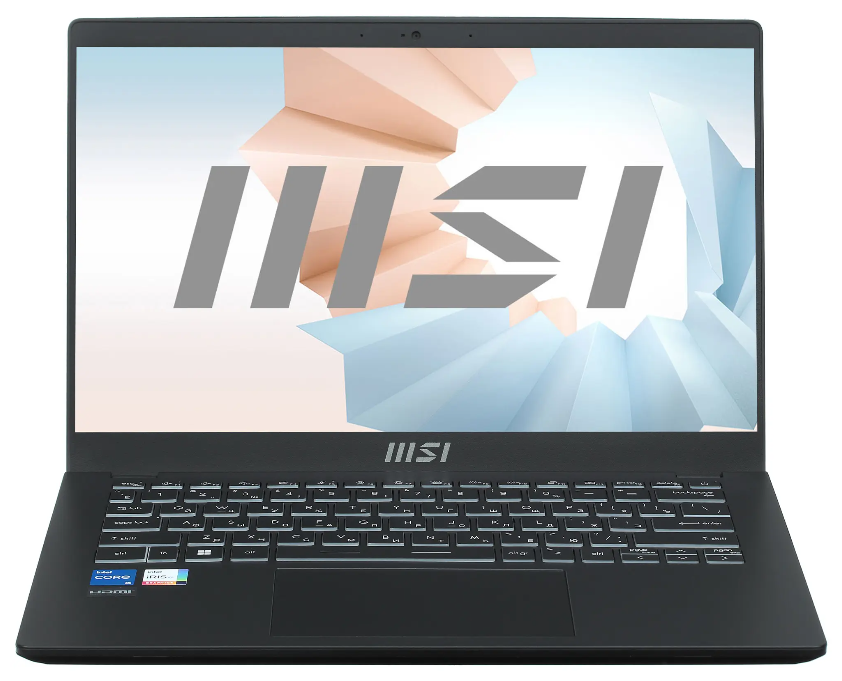 14" Ноутбук MSI Modern 14 C12M-231RU Intel Core i3-1215U (3.3 ГГц) RAM 8 ГБ SSD 256 ГБ Intel UHD Graphics Windows Home (9S7-14J112-231)