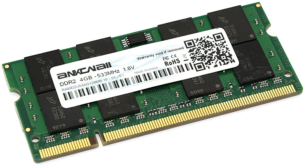 Модуль памяти Ankowall SODIMM DDR2, 4ГБ, 533МГц, PC2-4200