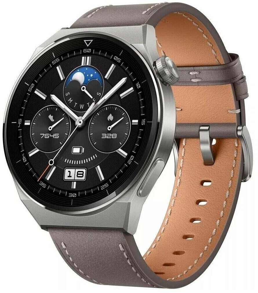 Умные часы Huawei Watch GT 3 Pro 46мм серый/серый (Odin-B19V/55028474)