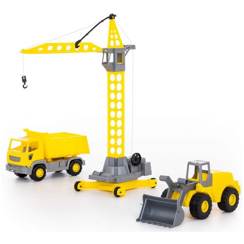 машинка wader строительная техника агат 57150 13 см желтый Машинка Wader Строительная техника Агат (57150), 13 см, желтый