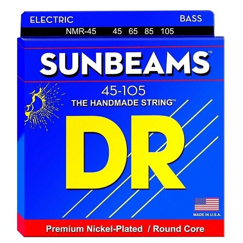 DR NMR 45 Струны для бас-гитары dr nmr 45 sunbeam струны для 4 струнной бас гитары никель 45 105