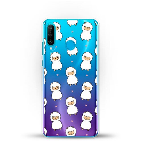 фото Силиконовый чехол узор из лам на huawei nova 4e andy & paul