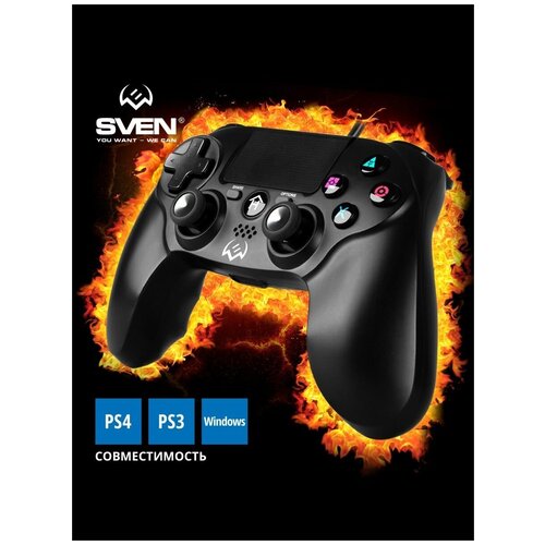 Геймпад Sven GC-400 геймпад sven gc 750 11 кнопок чёрный usb виброотдача pc ps4 ps3