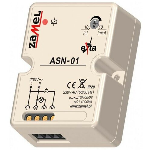 Zamel Таймер лестничный 10с-10мин 16А IP20 крепление на плату ASN-01