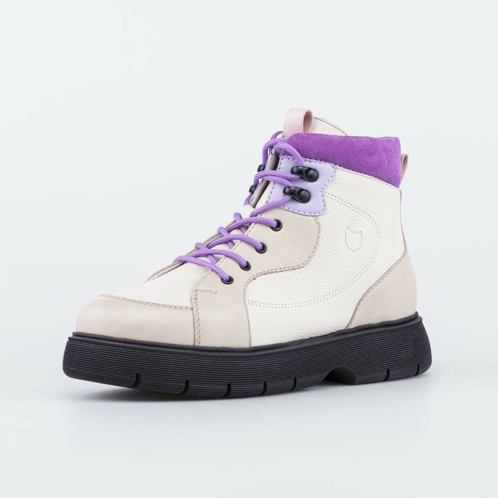 Ботинки КОТОФЕЙ, размер 34, фиолетовый, бежевый