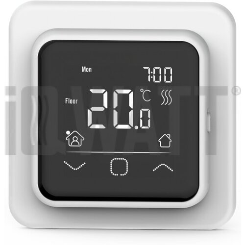 Терморегулятор электронный, IQ THERMOSTAT SMART HEAT (белый) терморегулятор в розетку fs 01 220в 1500вт