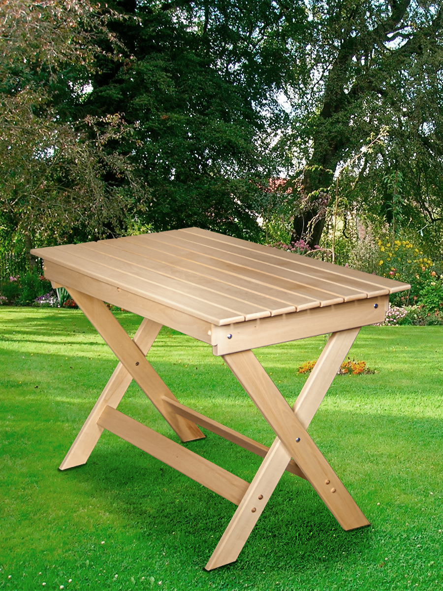 EVITAmeb Стол деревянный садовый 100х600 прямоугольный / обеденный садовый стол / складной стол для сада - фотография № 8