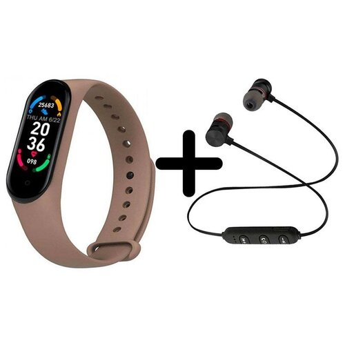 Умные часы BandRate Smart BRSM66BBR-SET1 с беспроводными наушниками будильником мониторингом сна 285000₽