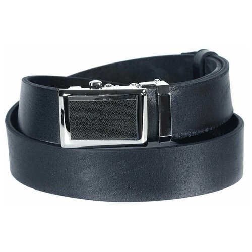 фото Ремень/ремень мужской/натуральная кожа/mayger/а-рн-5504/темно-синий/105/цельнокроеный/пряжка автомат/подарочная коробка