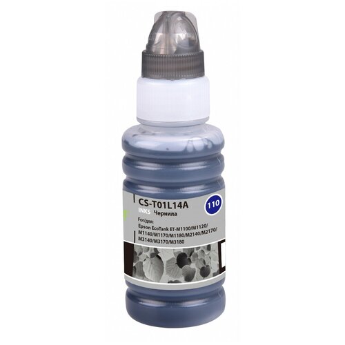 Чернила Cactus CS-T01L14A черный70мл для Epson M1100/M1120/M1170/M2140/M2170 502 532 refill dye ink for epson ecotank pro et 5800 et 5850 et 5880 et 16600 et 16650 et 2760 et 3710 et 3760 et 4760 et 15000