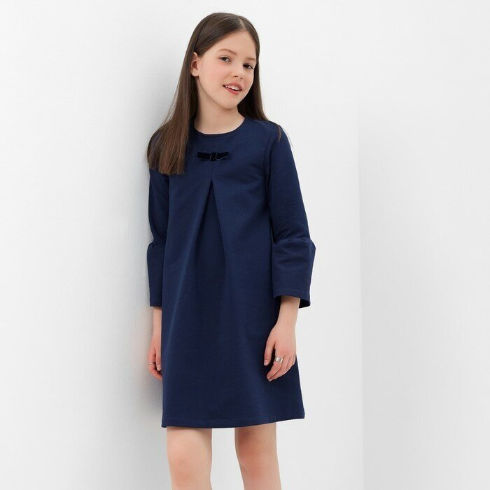 Ivashka Платье для девочки, цвет темно-синий, рост 146 см (72)