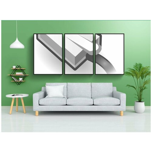 фото Набор модулных постеров для интерьера "проводной, кабель, сеть" 60x90 см. в тубусе, без рамки lotsprints