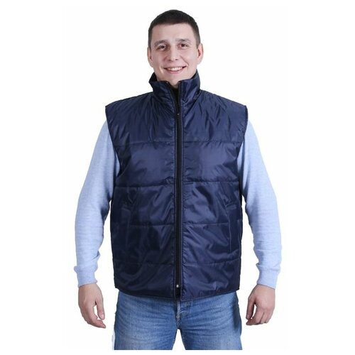 фото Жилет утеплённый, размер 48-50, цвет тёмно-синий нет бренда