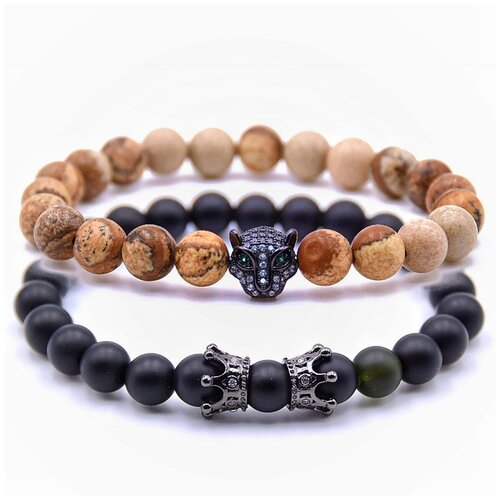 фото Мужской; женский браслет на руку из камня hagust