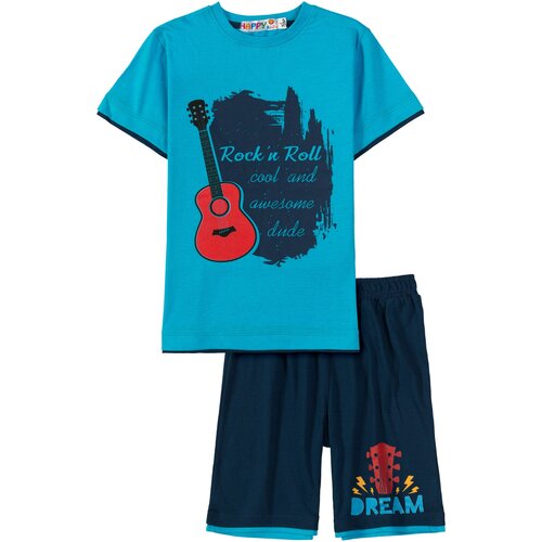 фото Костюм для мальчика шорты с футболкой red guitar, синий, 92-98 (3) happy kids