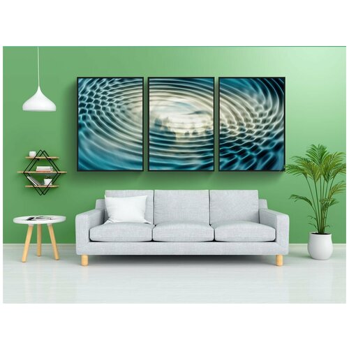 фото Набор модулных постеров для интерьера "волны, задний план, шаблон" 60x90 см. в тубусе, без рамки lotsprints