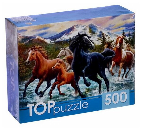 Пазл "Табун лошадей в горах", 500 элементов