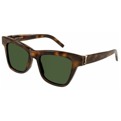 Солнцезащитные очки Saint Laurent, коричневый, зеленый