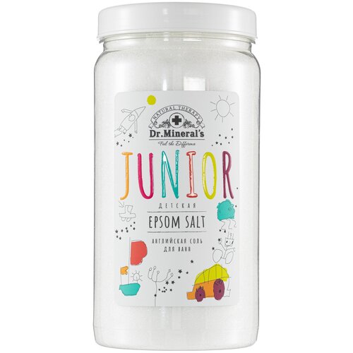 Dr.Mineral’s, Соль для ванн детская Junior Epsom salt,1000 грамм+10% в подарок