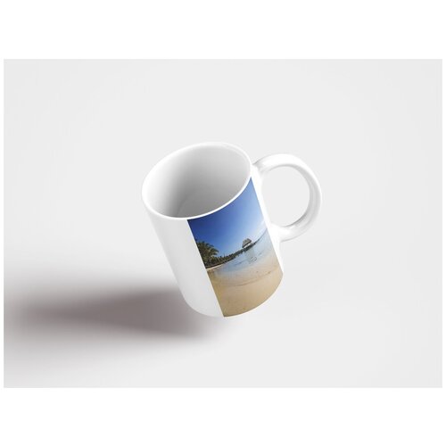 фото Кружка "пляж, хижина, ладонь 320 мл. белая" lotsprints