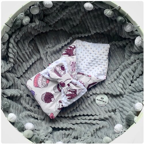 Конверт - одеяло на выписку MUMMY.BOX летний, для новорождённых в кровать, в коляску для малышей