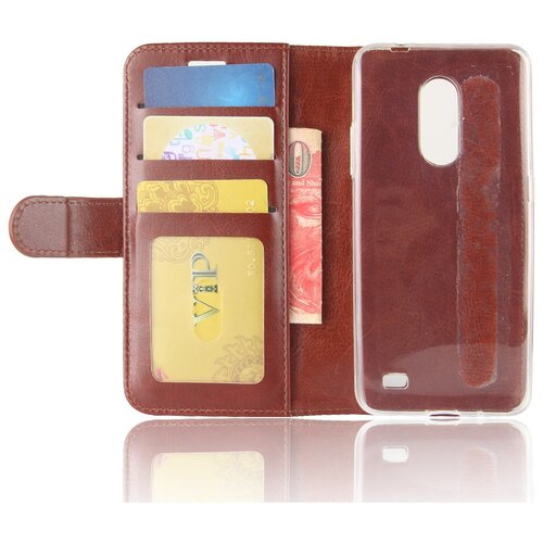 фото Чехол-книжка mypads для blackview a10 с мульти-подставкой застёжкой и визитницей коричневый