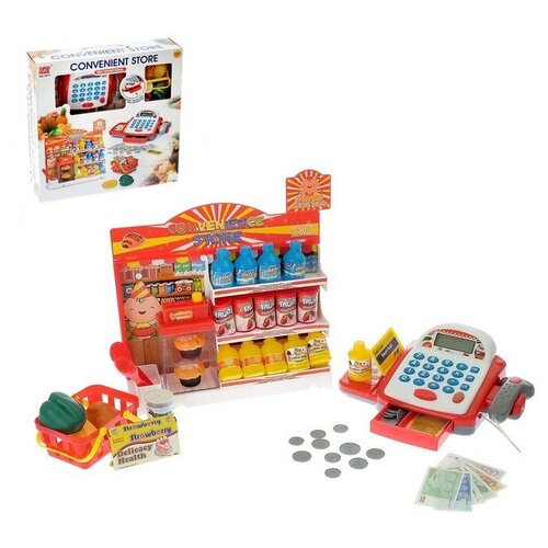 фото Игровой набор "супермаркет": касса с витриной и корзинкой сима-ленд