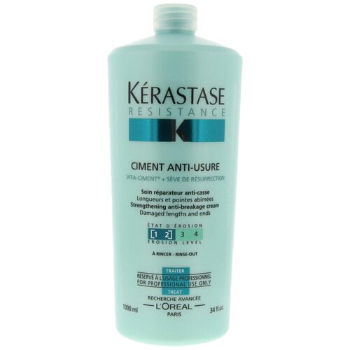 Kerastase Resistance Ciment Anti-Usure Молочко для поврежденных волос Уход-Цемент, 1000 г, 1000 мл, бутылка