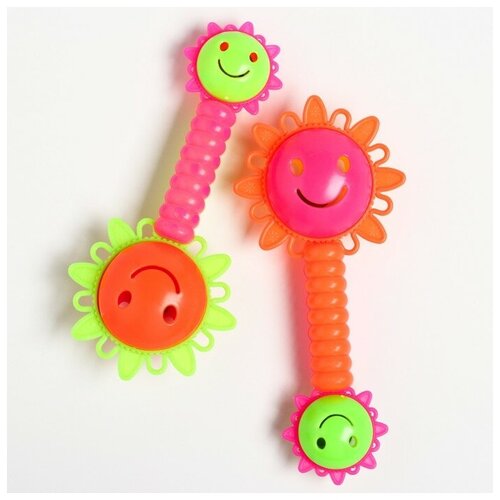 Погремушка «Солнышко-гантелька», цвета микс