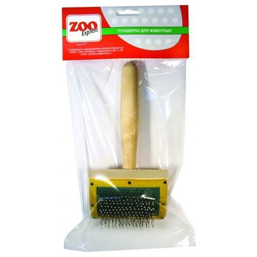 Зооэкспресс пуходёрка деревянная большая с каплей арт.23032 шт