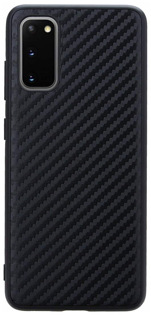 Чехол накладка для Samsung Galaxy S20, G-Case Carbon, черная