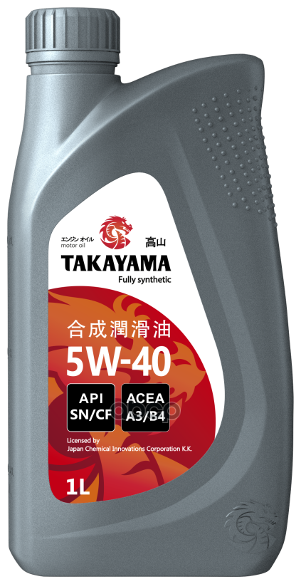 TAKAYAMA Масло Моторное Takayama Motor Oil 5w-40 1 Л 605528