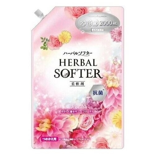 Кондиционер для белья с нежным ароматом цветов 2000 мл, Mitsuei Herbal Softer