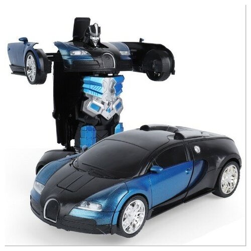 Робот-трансформер на радиоуправлении Спортивный автомобиль цвет черно-синий