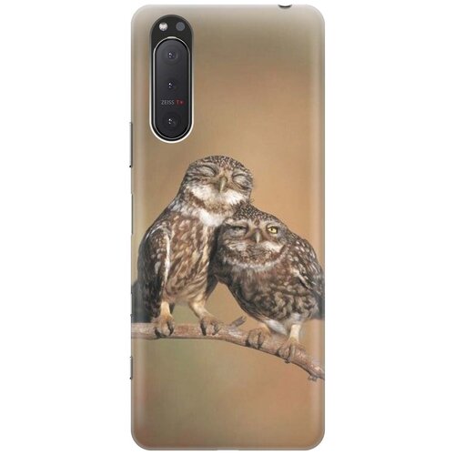 фото Силиконовый чехол на sony xperia 5 ii / сони иксперия 5 2 с принтом "пара совушек" gosso