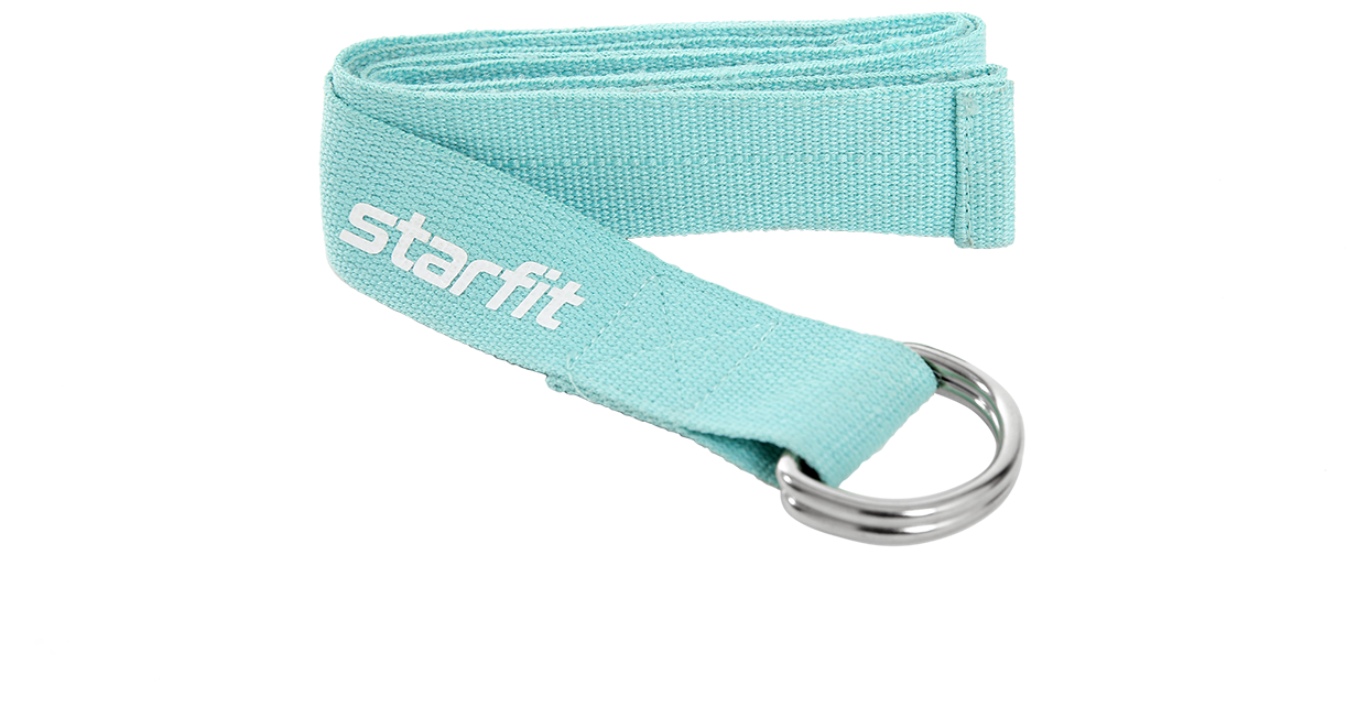 Ремень для йоги Starfit Yb-100 183 см, хлопок, мятный