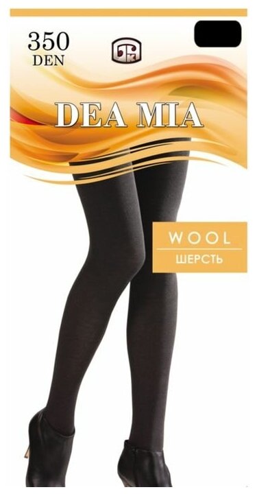 Колготки  DEA MIA Wool, 350 den, размер 5, черный