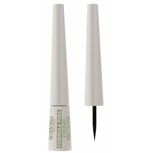 Подводка для век жидкая, Deborah Milano, Formula Pura Eyeliner Precisione, тон 01 черный, 2.5 мл подводка для век жидкая deborah milano formula pura eyeliner precisione тон 01 черный 2 5 мл 2 шт