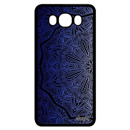 фото Защитный чехол на смартфон // samsung galaxy j7 2016 // "мандала" антистресс пентаграмма, utaupia, синий